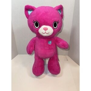 Build A Bear Workshop 16" Kabu Catlynn Pink Kitty Cat W/ Blue Heart No Sound